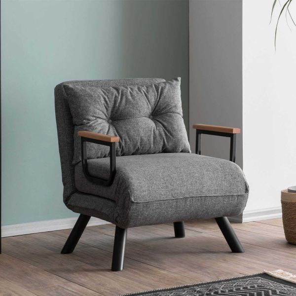 Fauteuil convertible en tissu Sando - 8