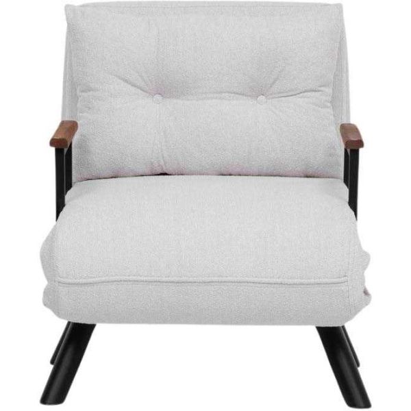 Fauteuil convertible en tissu effet bouclette Sando - 279