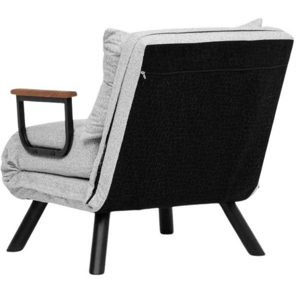 Fauteuil convertible en tissu effet bouclette Sando - 6