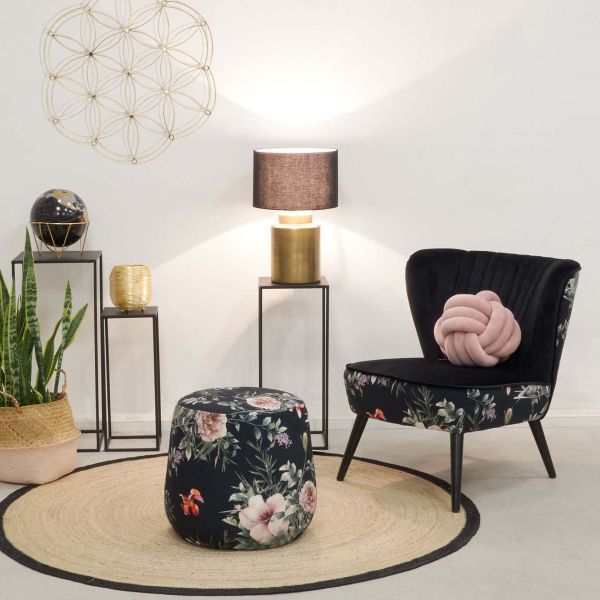 Fauteuil coquille en velours - AUBRY GASPARD