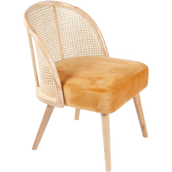 Fauteuil cosy effet velours Gaspard