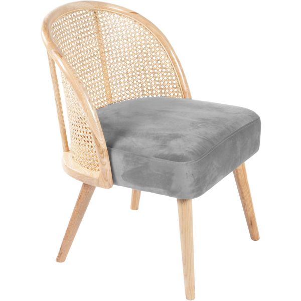 Fauteuil cosy effet velours Gaspard