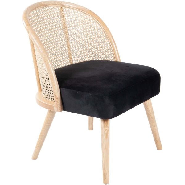 Fauteuil cosy effet velours Gaspard