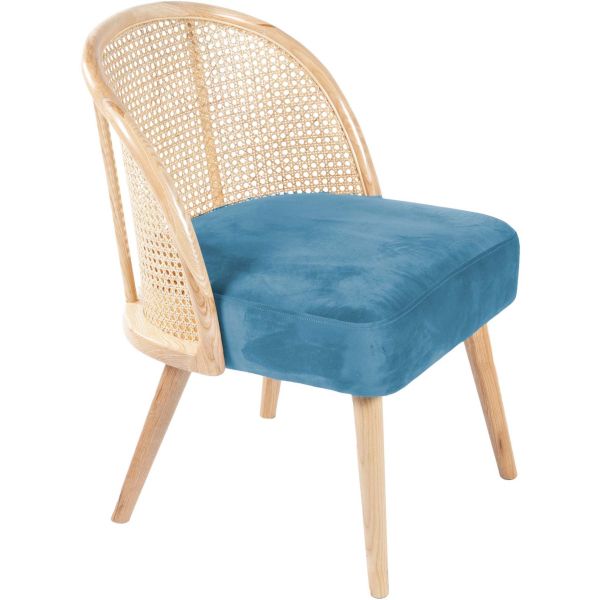 Fauteuil cosy effet velours Gaspard