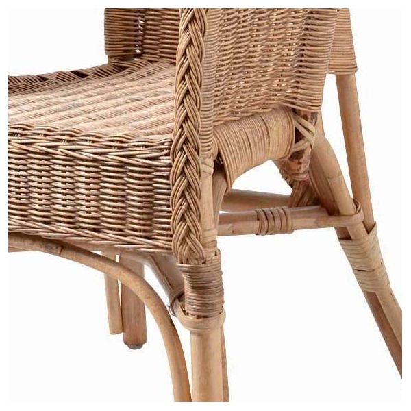 Fauteuil avec coussin en moelle de rotin Galep - AUB-3202