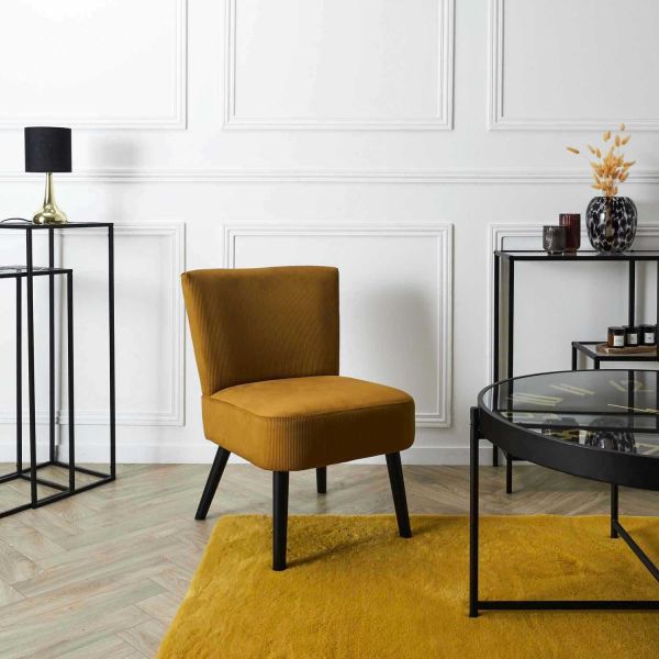 Fauteuil crapaud  en tissu Giulia - THE HOME DECO FACTORY
