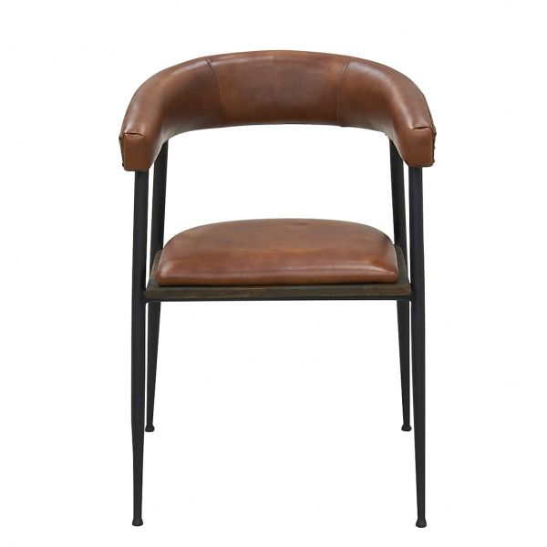 Fauteuil en cuir et métal - 6