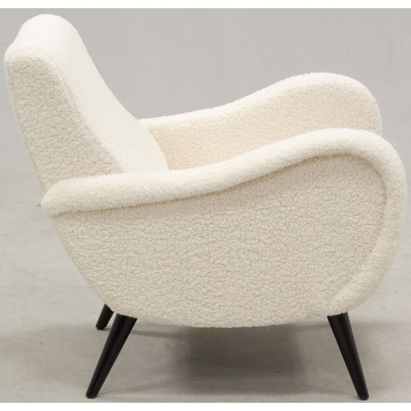 Fauteuil design en polyester et bois Douceur - 445