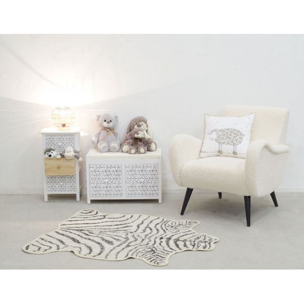 Fauteuil design en polyester et bois Douceur - 8