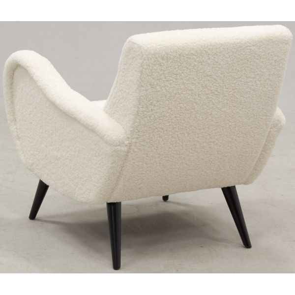 Fauteuil design en polyester et bois Douceur - AUB-4358