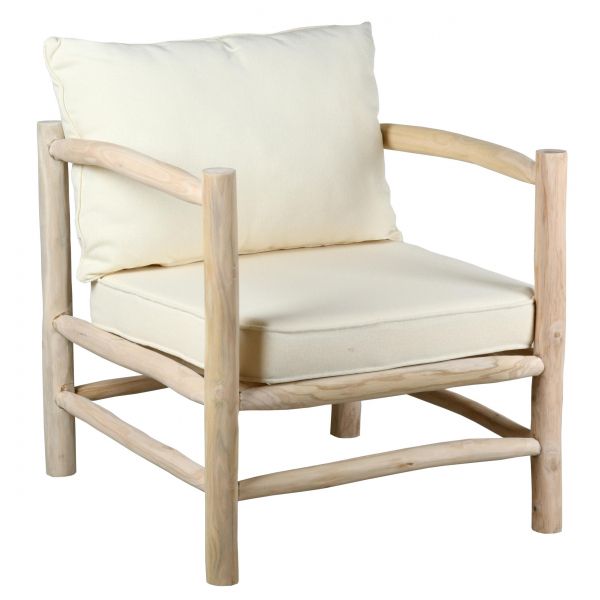 Fauteuil design en teck Arthur