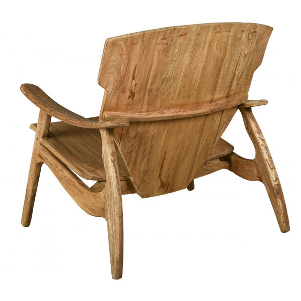Fauteuil design en teck naturel Brazil - AUB-4143