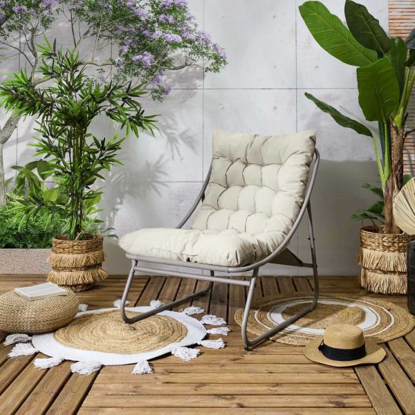 Fauteuil détente de jardin en métal Dolce vita - 7