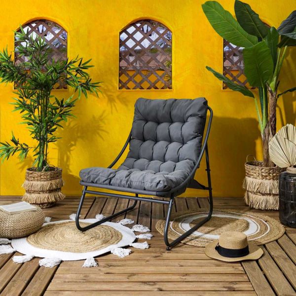 Fauteuil détente de jardin en métal Dolce vita - 7