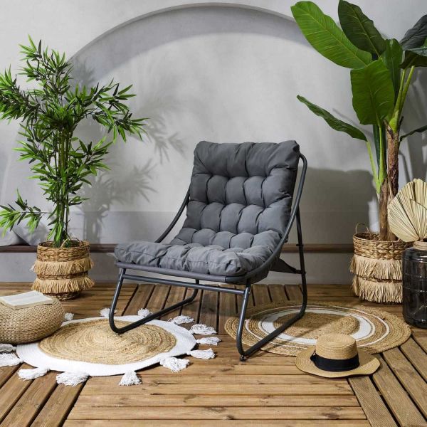 Fauteuil détente de jardin en métal Dolce vita - THE HOME DECO FACTORY