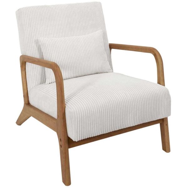 Fauteuil détente en velours côtelé Scott