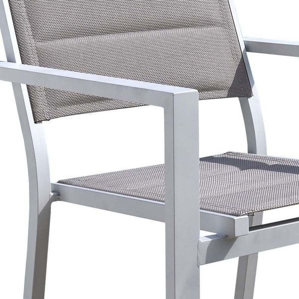 Fauteuil empilable en aluminium Ibiza - MOR-0202