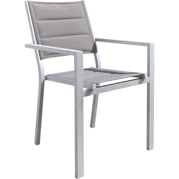 Fauteuil empilable en aluminium Ibiza