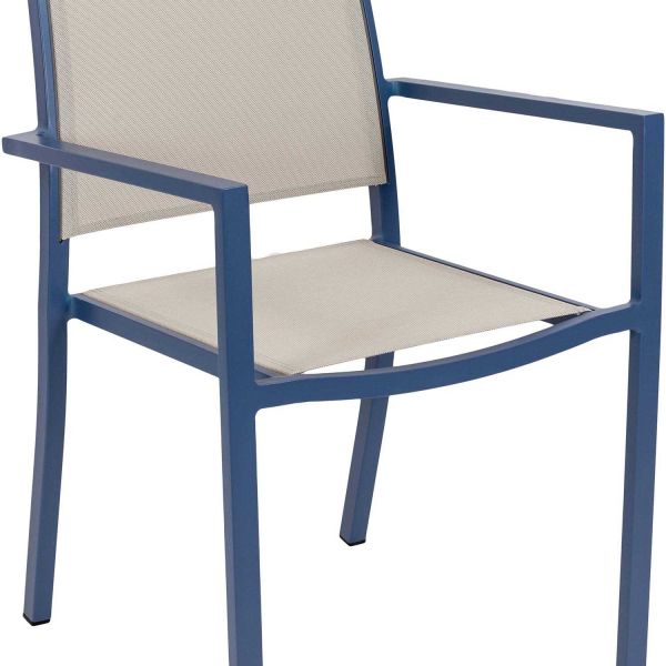 Fauteuil empilable en aluminium Santorin - MOR-0197