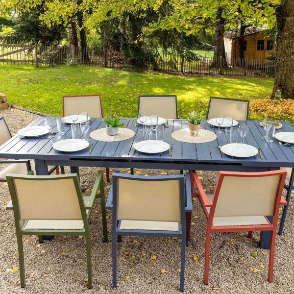 Fauteuil empilable en aluminium Santorin - JARDILINE