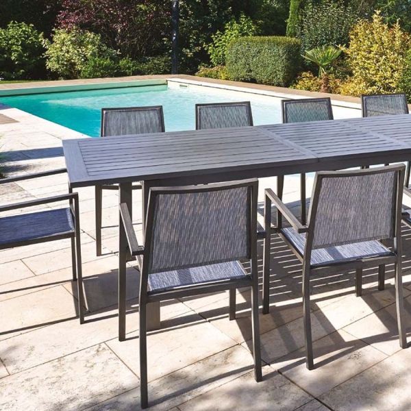 Fauteuil empilable en aluminium Santorin - JARDILINE