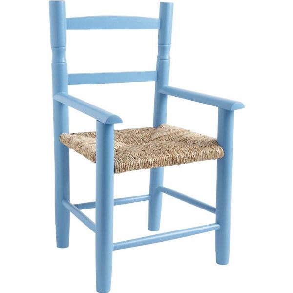 Fauteuil enfant en bois de hêtre (bleu)