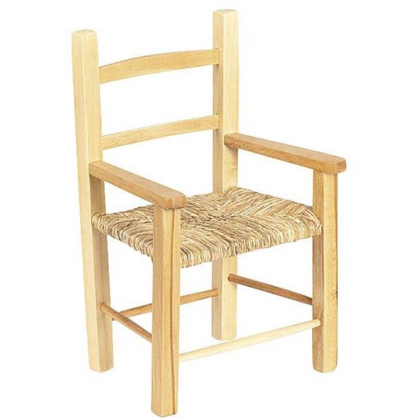 Fauteuil enfant en hêtre naturel verni