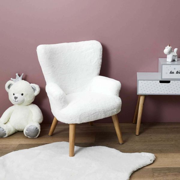 Fauteuil enfant imitation fourrure Helsinki - THE HOME DECO KIDS