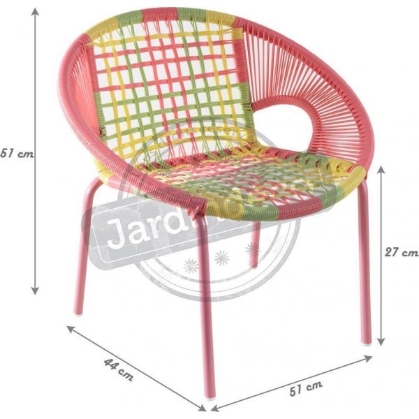 Fauteuil enfant multicolore en polyrésine - AUBRY GASPARD