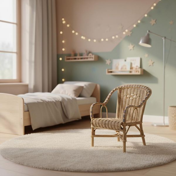 Fauteuil enfant en rotin Crapaud - AUBRY GASPARD