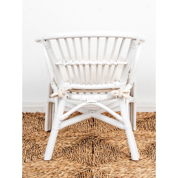 Fauteuil enfant en rotin laqué blanc Putih - 79,90
