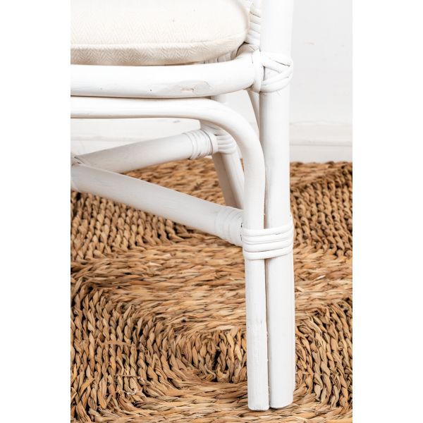 Fauteuil enfant en rotin laqué blanc Putih - 6