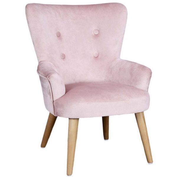 Fauteuil enfant en velours Helsinki