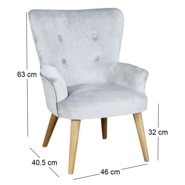 Fauteuil enfant en velours Helsinki - 7