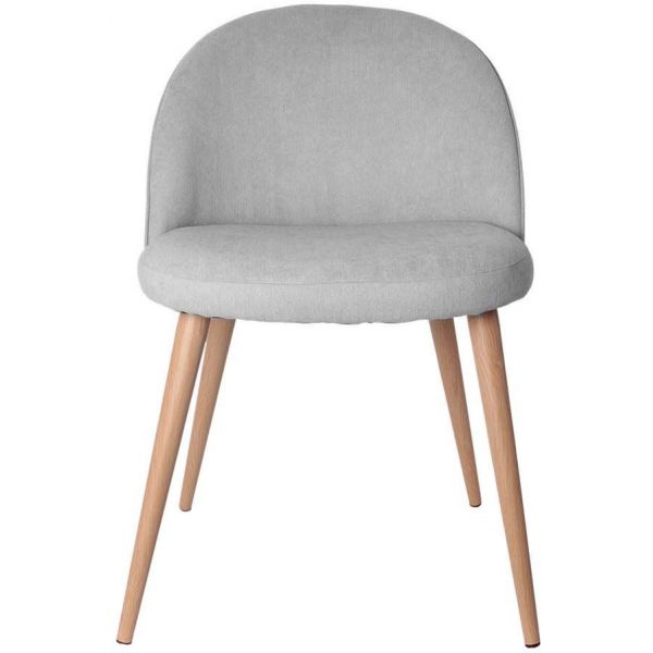Fauteuil gris style scandinave vintage assise en feutrine - CMP-0346