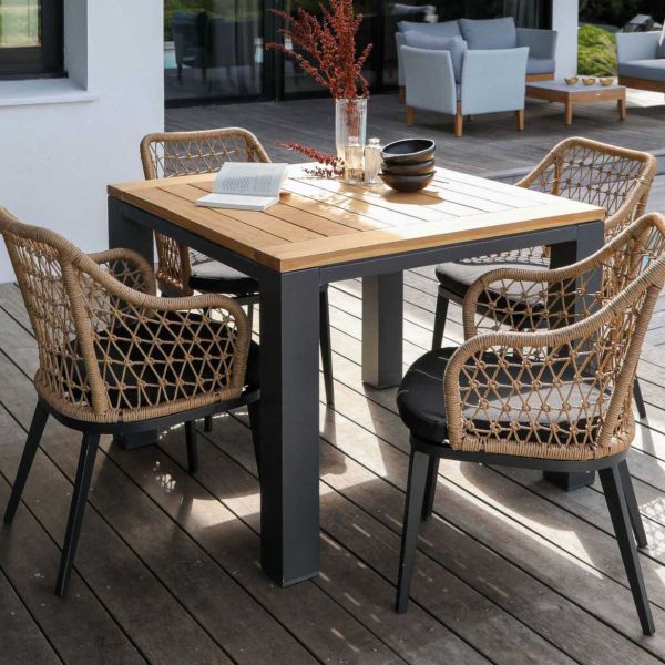 Fauteuil de jardin aluminium et tressage Milan - Océo by Proloisirs