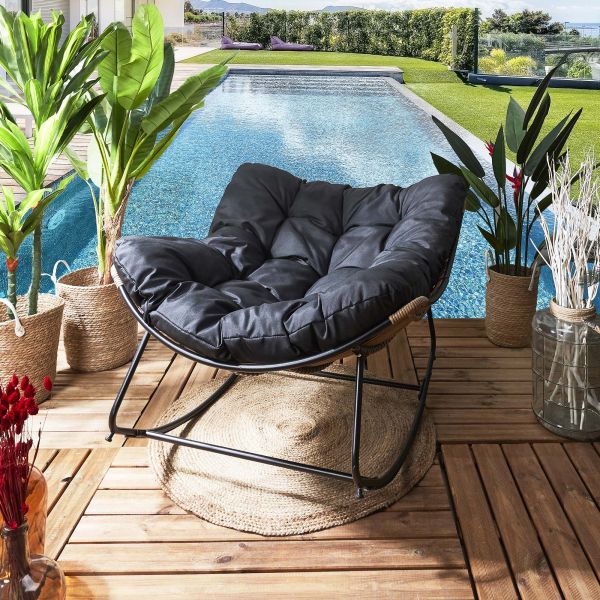 Fauteuil de jardin à bascule tulum