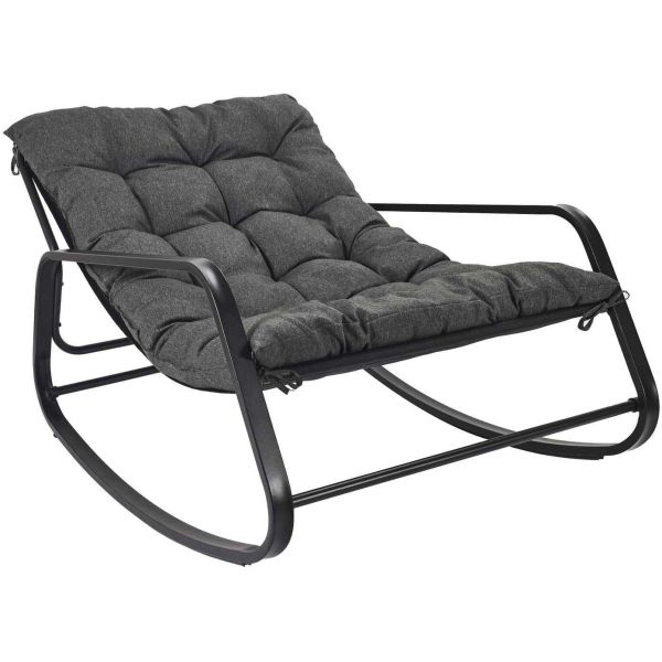 Fauteuil de jardin à bascule en métal Miamii