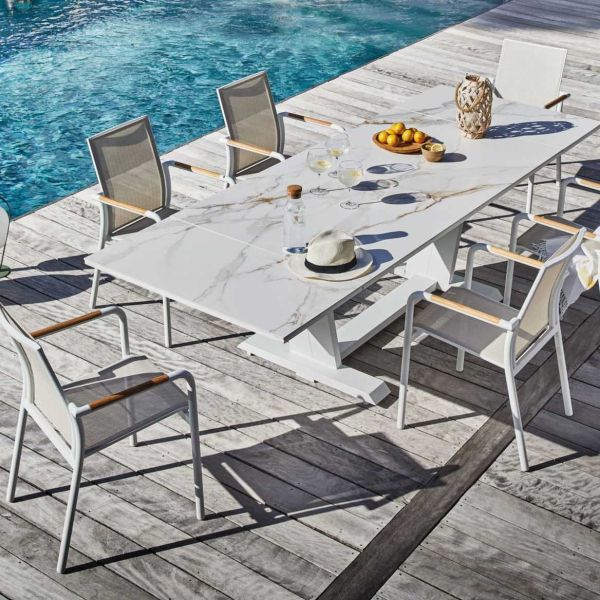 Fauteuil de jardin empilable en aluminium Aroha - PRL-1592