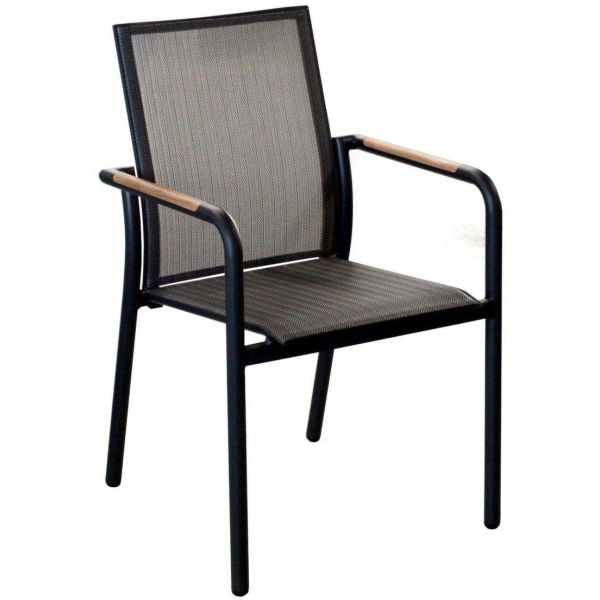 Fauteuil de jardin empilable en aluminium Aroha