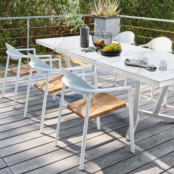 Fauteuil de jardin lounge en aluminium et résine Bage - PROLOISIRS