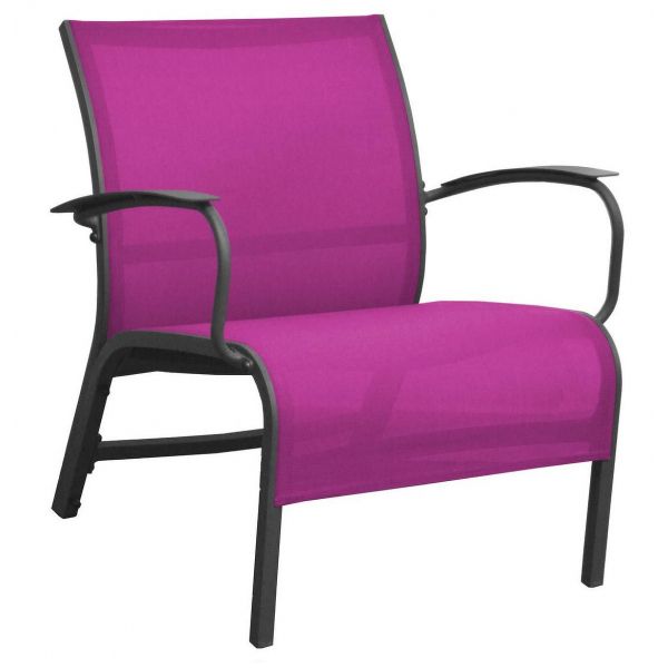 Fauteuil de aluminium en 4GrisFramboise LineaLot lounge 6yfgb7