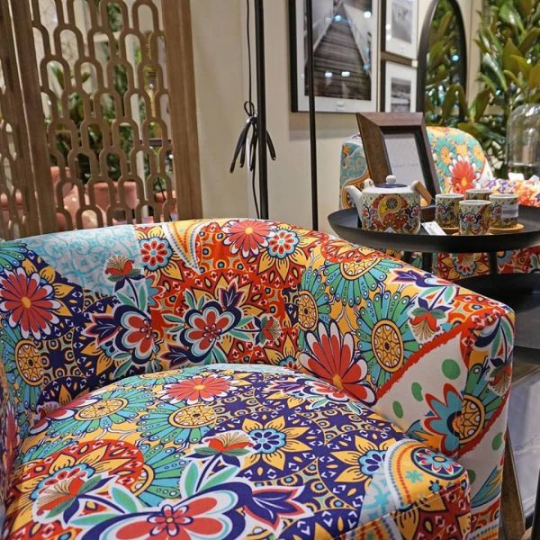 Fauteuil lounge fleuri Giardino Fauteuil lounge fleuri Giardino