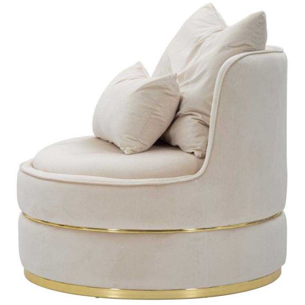 Fauteuil lounge en tissu Paris 84 x 72 cm - 5