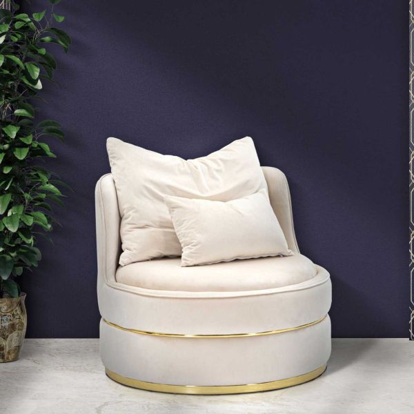 Fauteuil lounge en tissu Paris 84 x 72 cm - MAURO FERRETTI