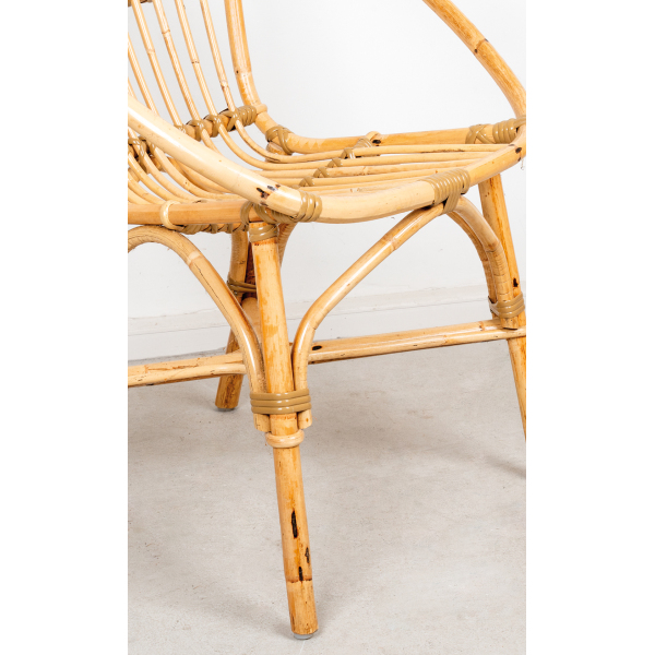 Fauteuil en manau Coque - AUB-1101