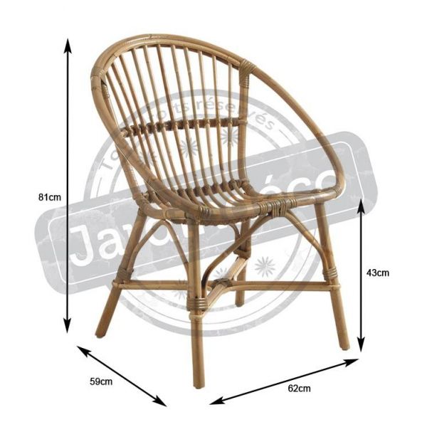 Fauteuil en manau Coque - AUBRY GASPARD
