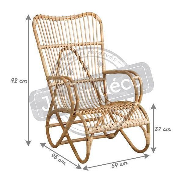 Fauteuil en manau naturel Taman - AUB-2182