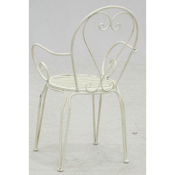 Fauteuil en métal blanc  - AUB-4731