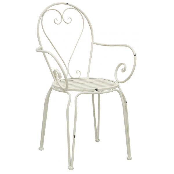 Fauteuil en métal vieilli